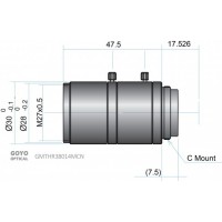 GOYO GMTHR38014MCN 3 MP 2/3" Fixed-Focal 8.25mm
